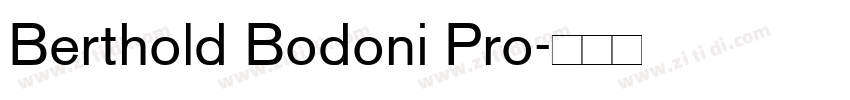 Berthold Bodoni Pro字体转换